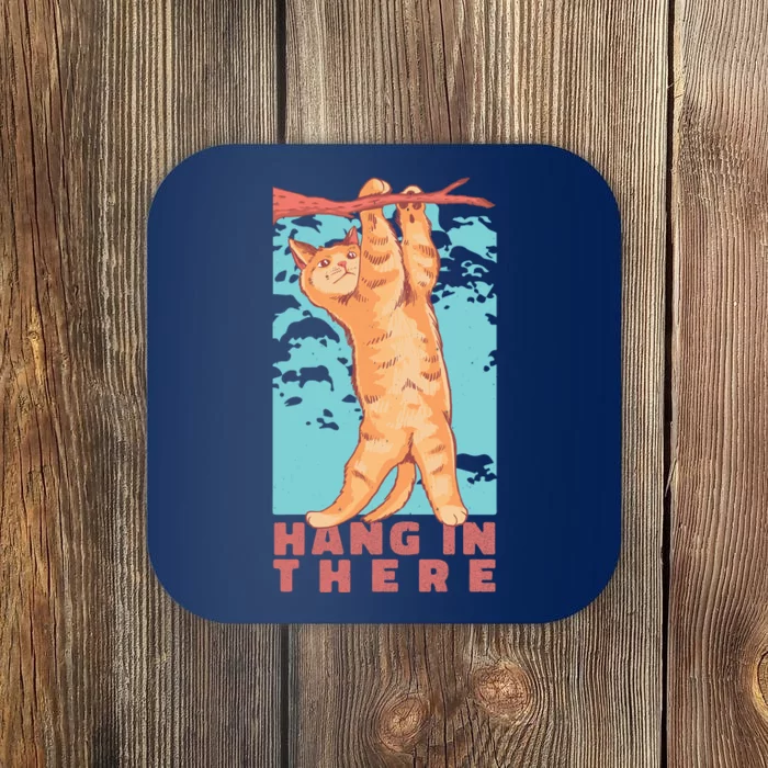 Hang In There Cat Coaster