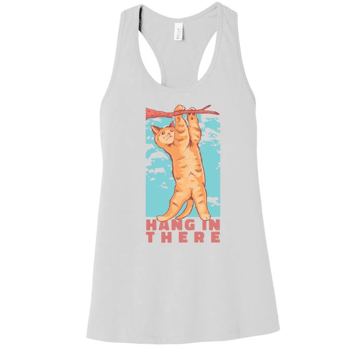 Hang In There Cat Women's Racerback Tank