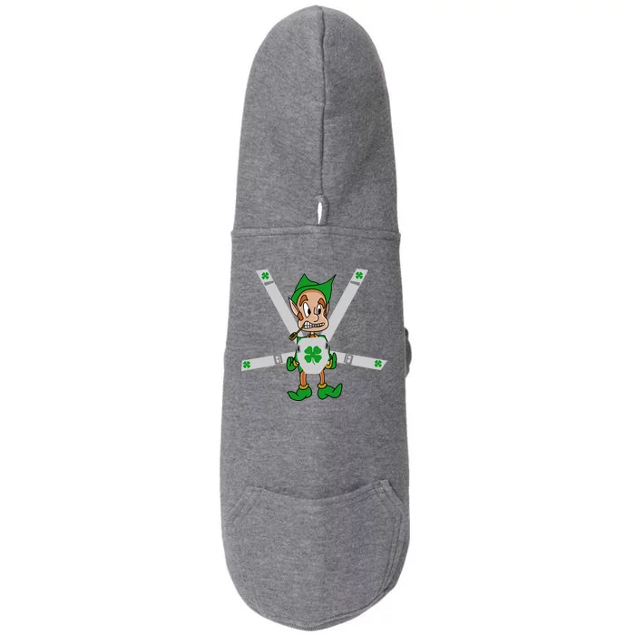 Hangover Leprechaun Irish Baby Doggie 3-End Fleece Hoodie