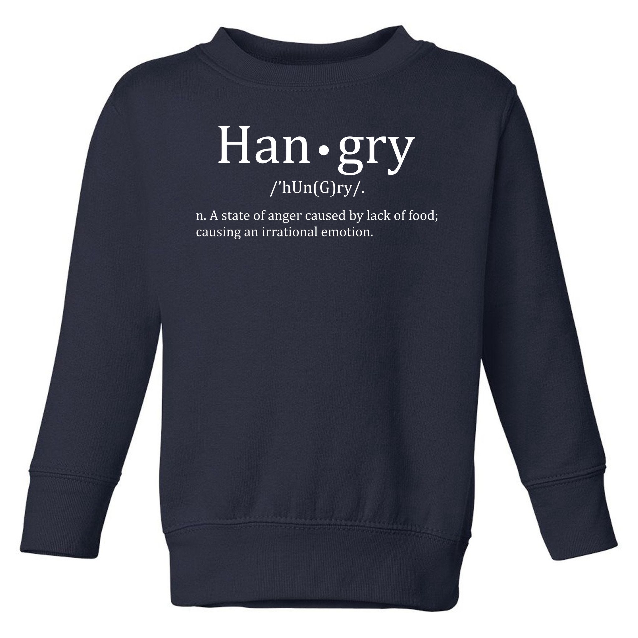 Hangry Sweatshirt Funny Hungry han.gry Angry Description Jumper Top Xmas Gift 