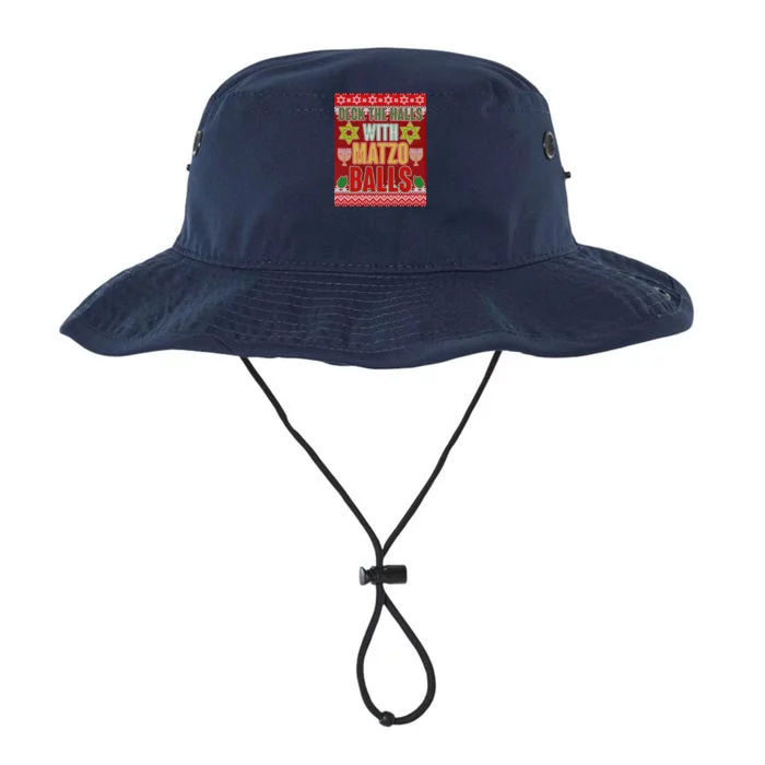 Hanukkah Deck the Halls with Matzo Balls Ugly Legacy Cool Fit Booney Bucket Hat