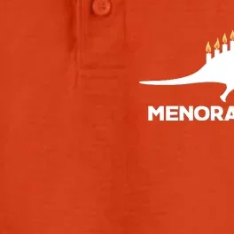 Hanukkah Menorah Dinosaur Dry Zone Grid Performance Polo