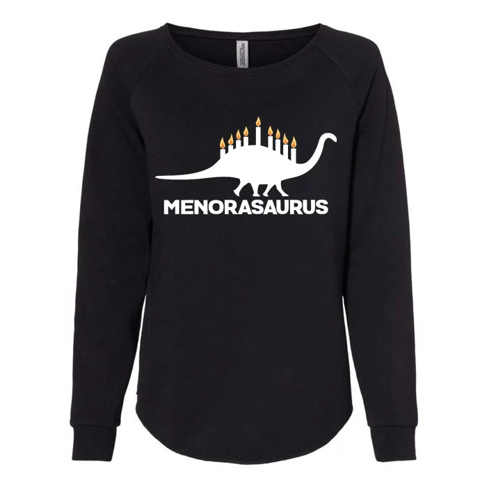 Hanukkah Menorah Dinosaur Womens California Wash Sweatshirt