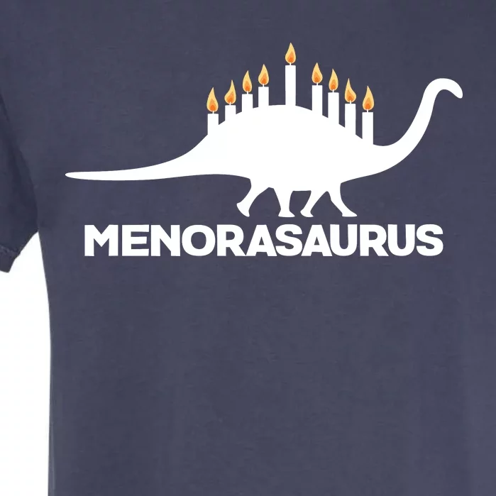 Hanukkah Menorah Dinosaur Garment-Dyed Heavyweight T-Shirt