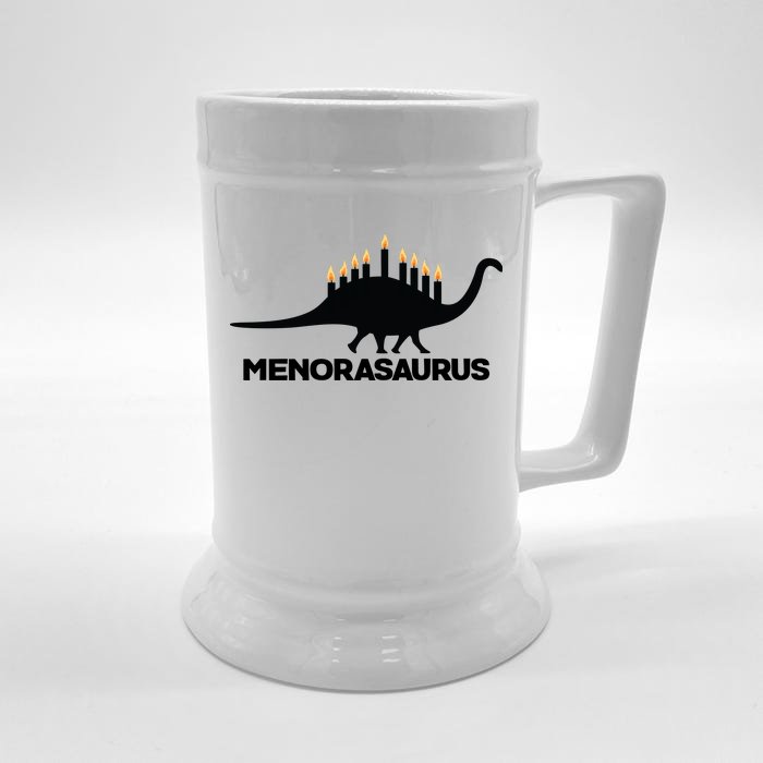 Hanukkah Menorah Dinosaur Front & Back Beer Stein