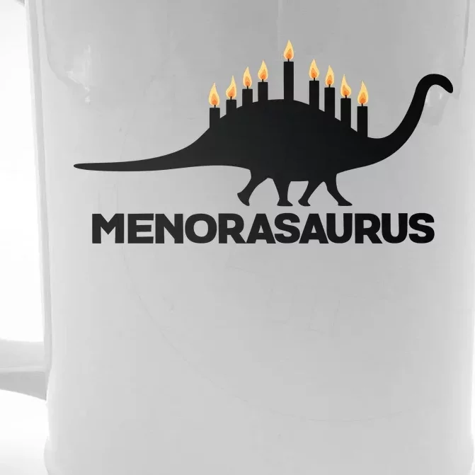 Hanukkah Menorah Dinosaur Front & Back Beer Stein