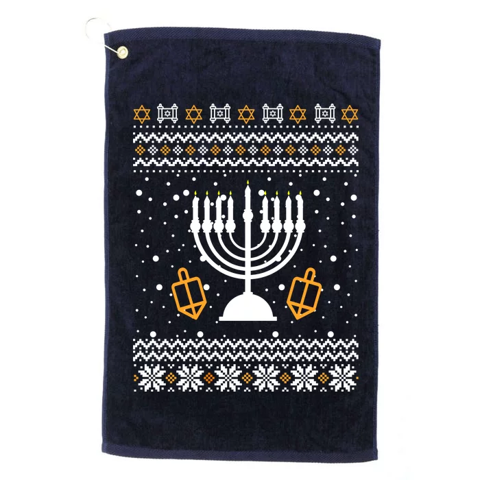 Hanukkah Ugly Platinum Collection Golf Towel