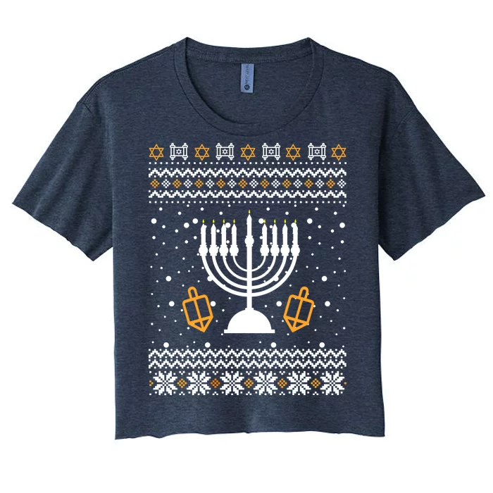 Hanukkah Ugly Women's Crop Top Tee