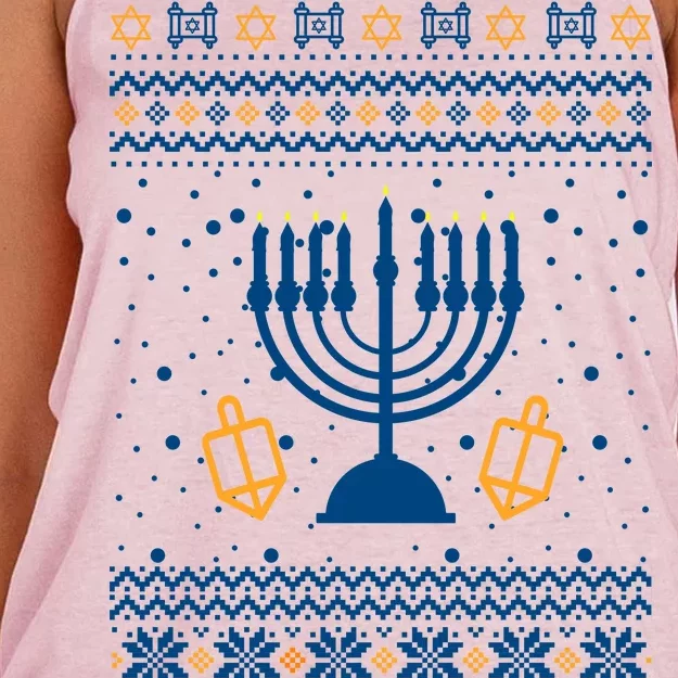 Hanukkah Ugly Women's Knotted Racerback Tank