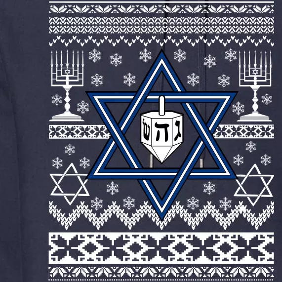 Hanukkah Ugly Christmas Sweater Premium Hoodie