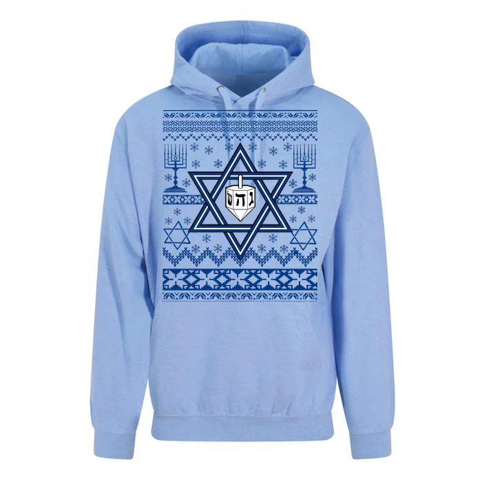 Hanukkah Ugly Christmas Sweater Unisex Surf Hoodie