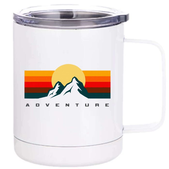 Hiking Apparel Outdoor Camping Backpacking Front & Back 12oz Stainless Steel Tumbler Cup