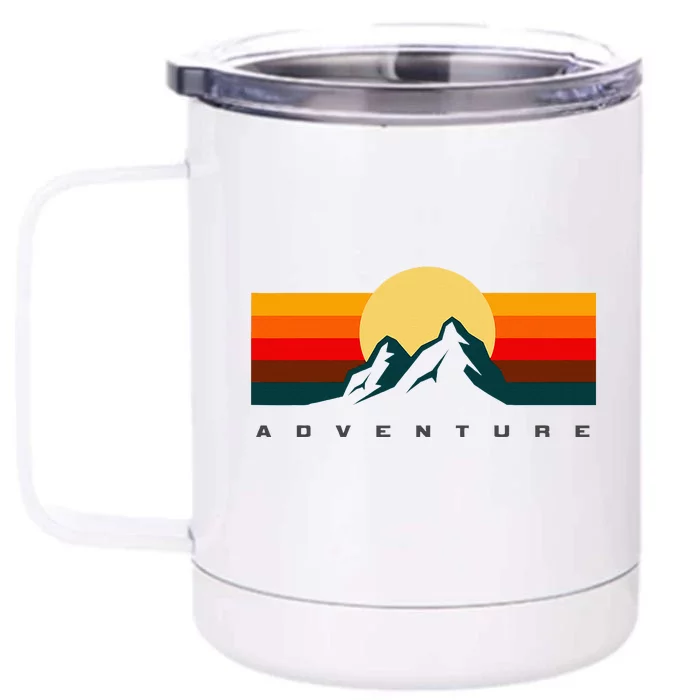 Hiking Apparel Outdoor Camping Backpacking Front & Back 12oz Stainless Steel Tumbler Cup