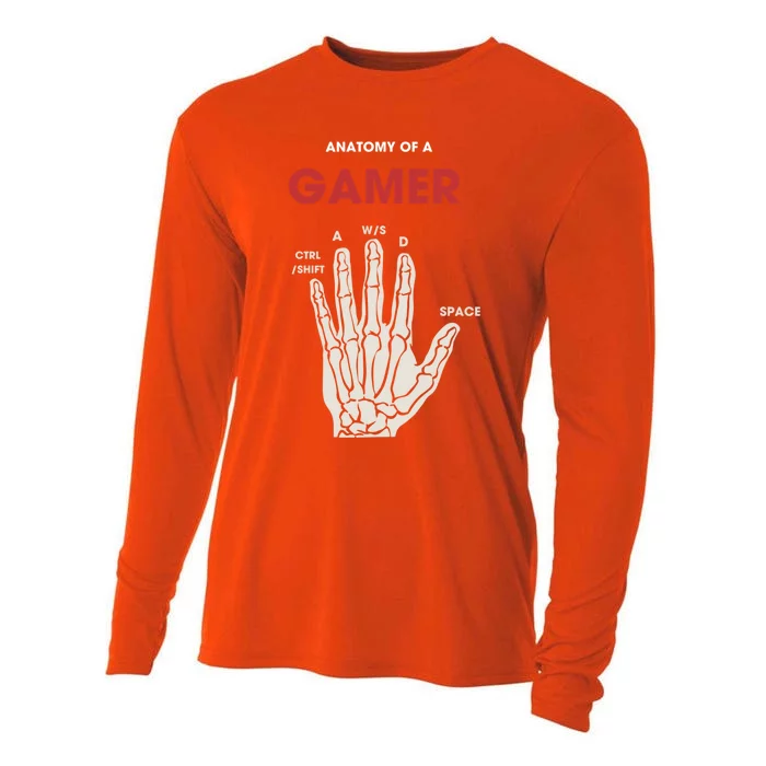 Hand Anatomy Of Gamer Gift Cooling Performance Long Sleeve Crew