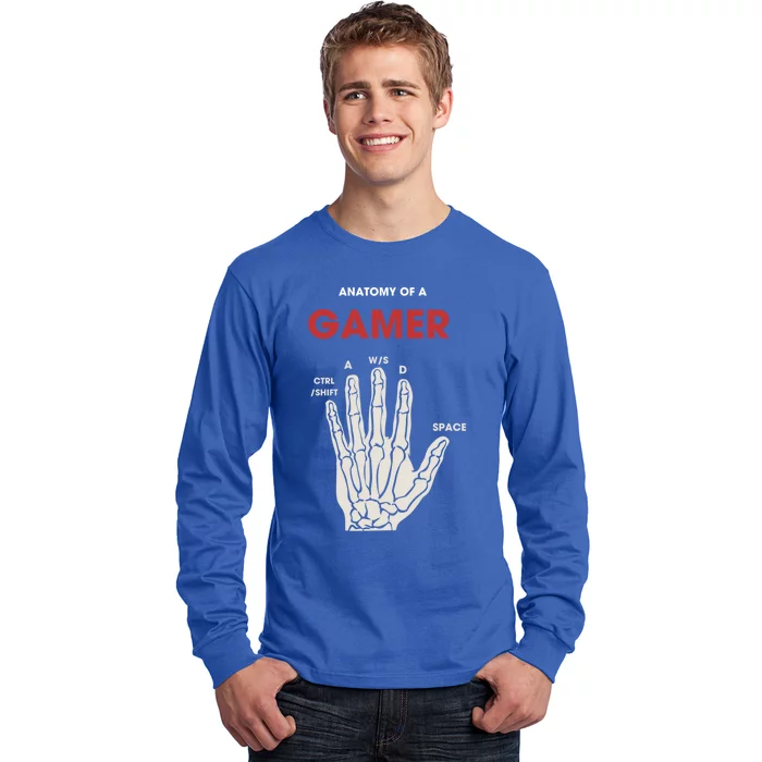 Hand Anatomy Of Gamer Gift Long Sleeve Shirt