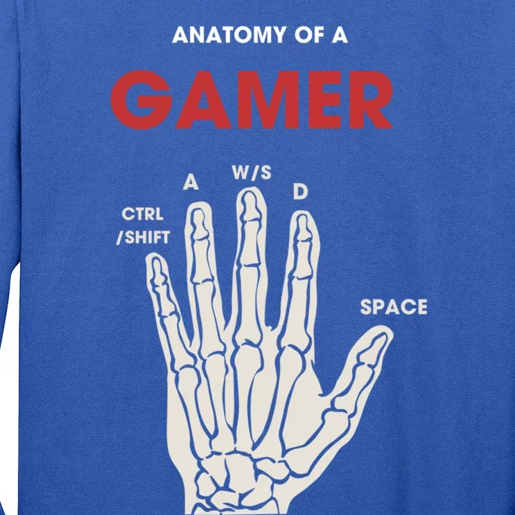 Hand Anatomy Of Gamer Gift Long Sleeve Shirt