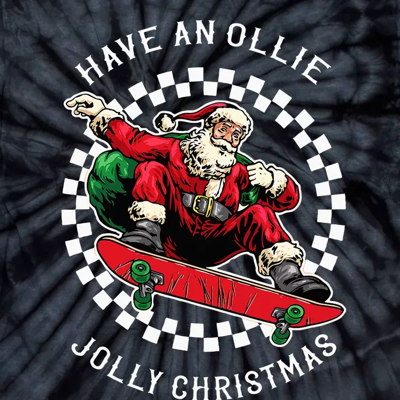 Have An Ollie Jolly Christmas Santa Claus Tie-Dye T-Shirt