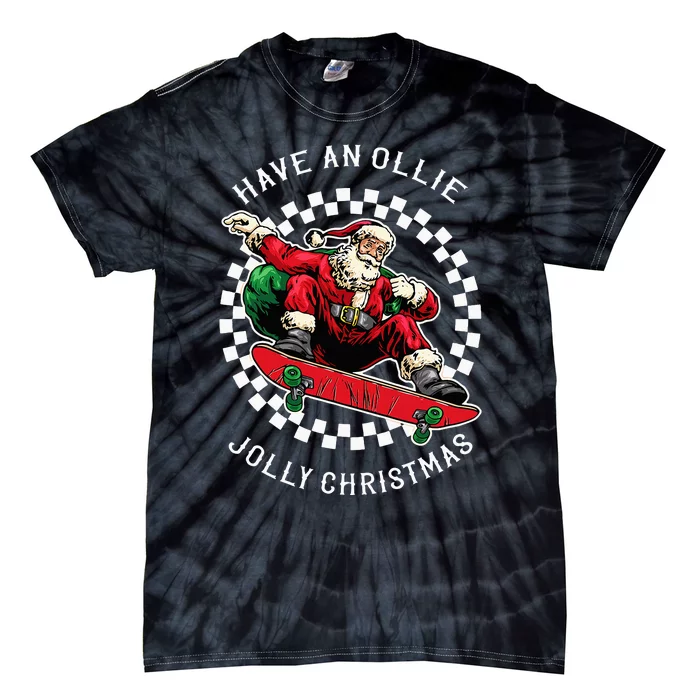 Have An Ollie Jolly Christmas Santa Claus Tie-Dye T-Shirt