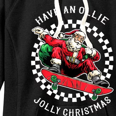 Have An Ollie Jolly Christmas Santa Claus Women's Fleece Hoodie