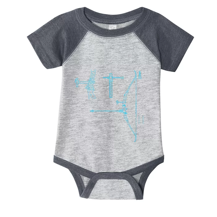 Hunting Anatomy Of Bow And Arrow Definition Of Archery Infant Baby Jersey Bodysuit