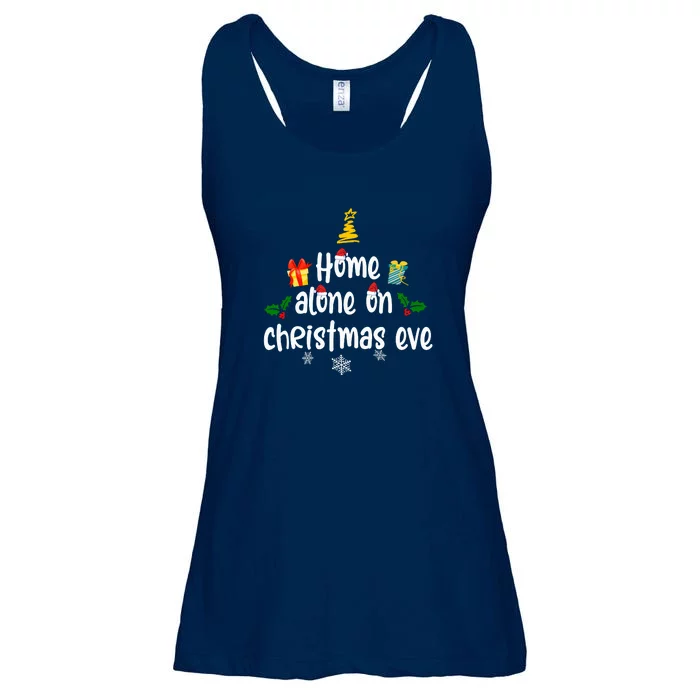 Home Alone On Christmas Eve | Merry Christmas Ladies Essential Flowy Tank