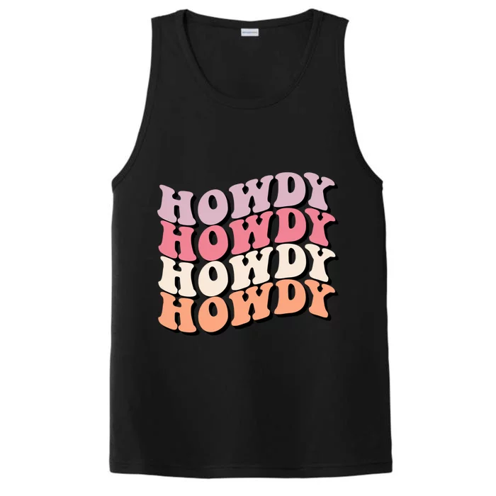 Howdy A Preppy Cowgirl Gift Performance Tank