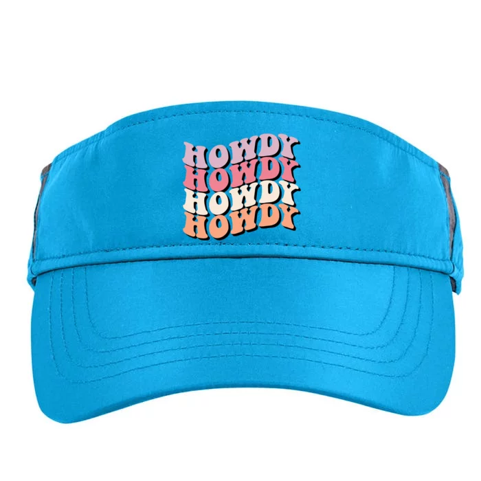 Howdy A Preppy Cowgirl Gift Adult Drive Performance Visor