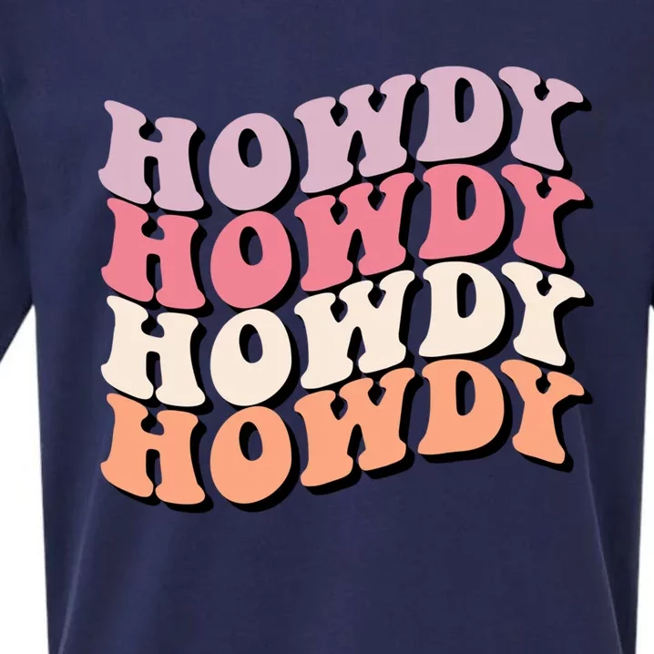 Howdy A Preppy Cowgirl Gift Sueded Cloud Jersey T-Shirt