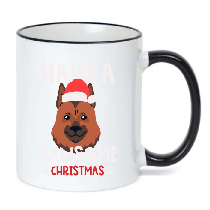 Have A Pawsome Christmas Gift Black Color Changing Mug