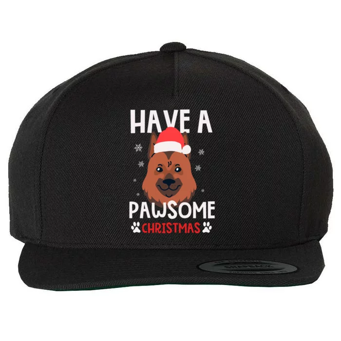 Have A Pawsome Christmas Gift Wool Snapback Cap