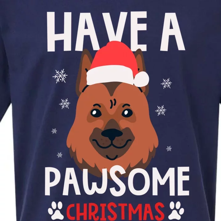 Have A Pawsome Christmas Gift Sueded Cloud Jersey T-Shirt