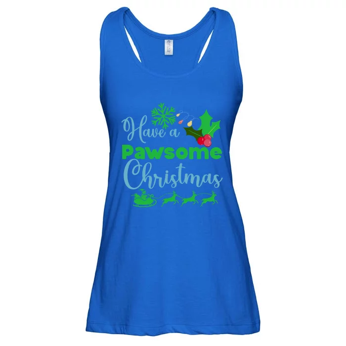 Have A Pawsome Christmas Gift Ladies Essential Flowy Tank