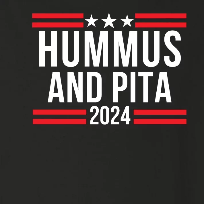 Hummus And Pita 2024 Healthy Foodie Political Election Toddler Long Sleeve Shirt