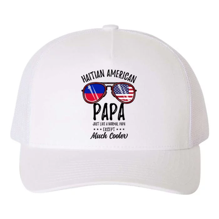 Haitian American Papa Haitian Fathers Day Yupoong Adult 5-Panel Trucker Hat