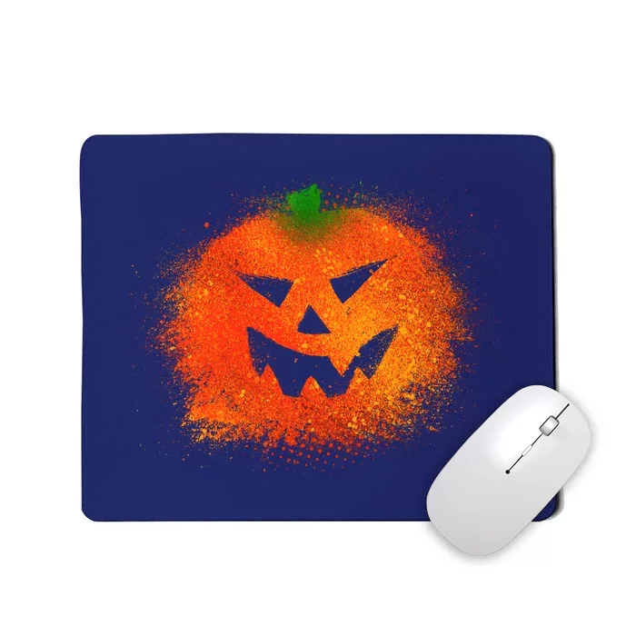 Halloween Airbrush Paint Splatter Jackolantern Pumpkin Mousepad