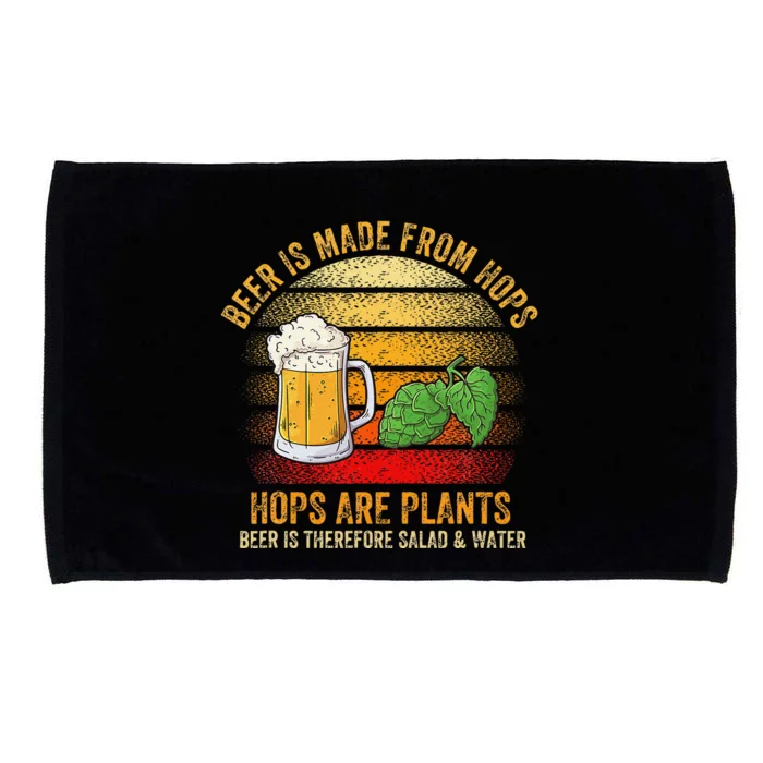 Hops Are Plants Beer Therefore Salad & Water Microfiber Hand Towel