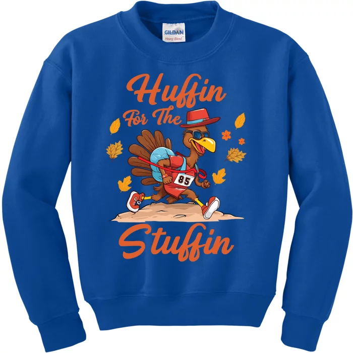 Huffin And Puffin For Stuffing Turkey Trot Squad Gift Kids Sweatshirt