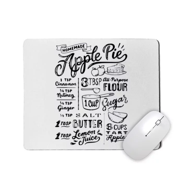 Homemade Apple Pie Recipe Mousepad