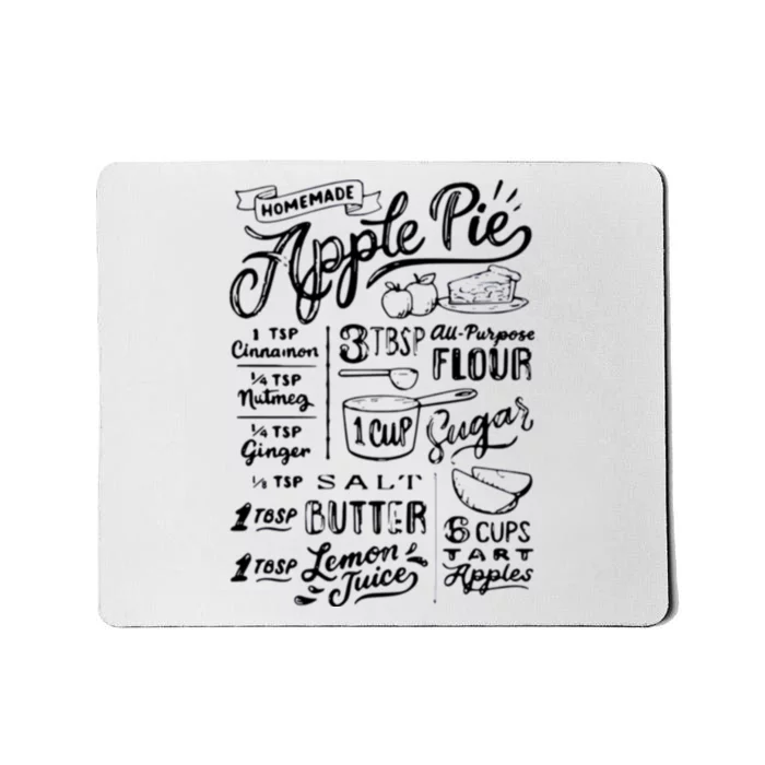 Homemade Apple Pie Recipe Mousepad