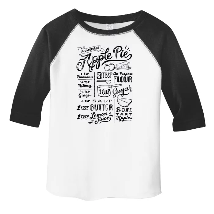 Homemade Apple Pie Recipe Toddler Fine Jersey T-Shirt