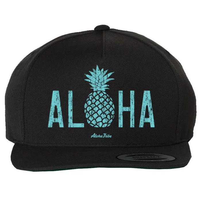 Hawaii Aloha Pineapple Vintage Style Wool Snapback Cap