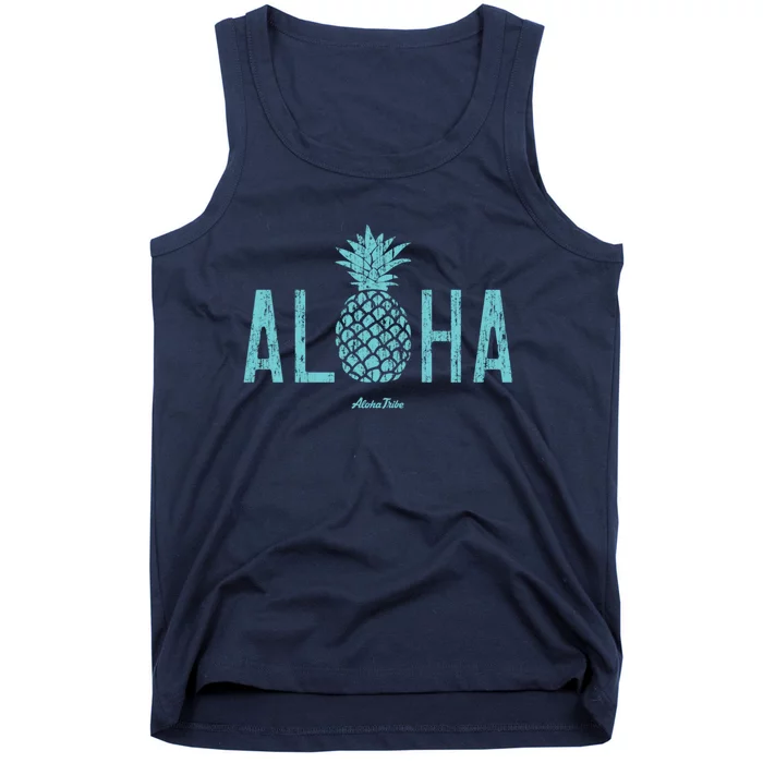 Hawaii Aloha Pineapple Vintage Style Tank Top