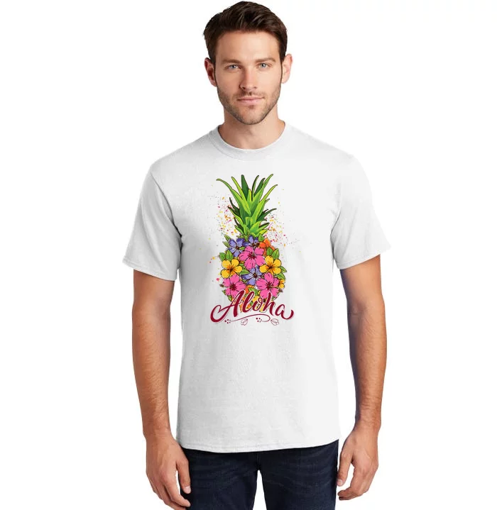 Hawaiian Aloha Pineapple Funny Tall T-Shirt