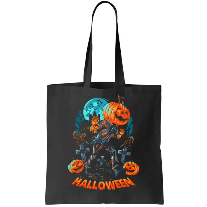 Halloween A Pumpkin Head Tote Bag