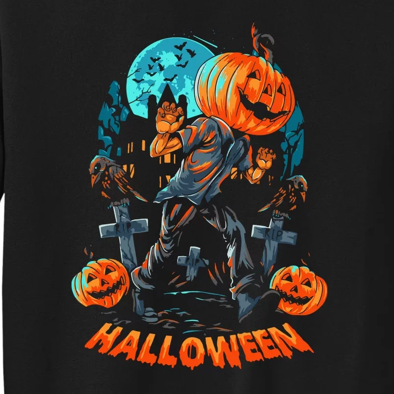 Halloween A Pumpkin Head Tall Sweatshirt