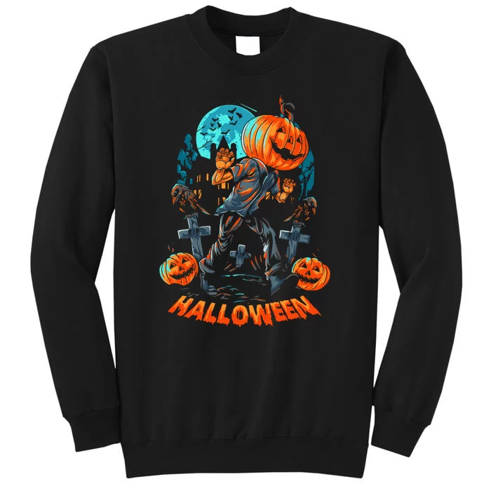 Halloween A Pumpkin Head Tall Sweatshirt