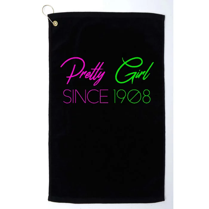 Hbcu Aka Pretty Girl Platinum Collection Golf Towel