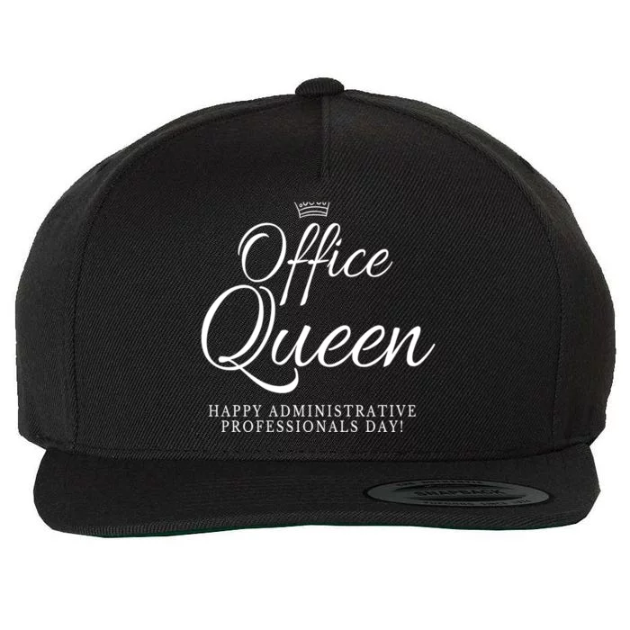 Happy Administrative Professionals Day Office Queen Cool Gift Wool Snapback Cap