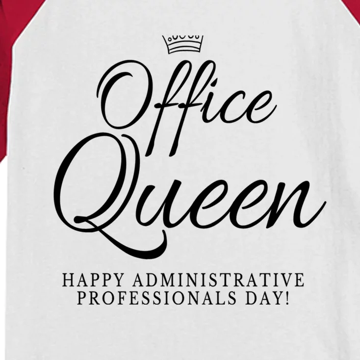 Happy Administrative Professionals Day Office Queen Cool Gift Kids Colorblock Raglan Jersey