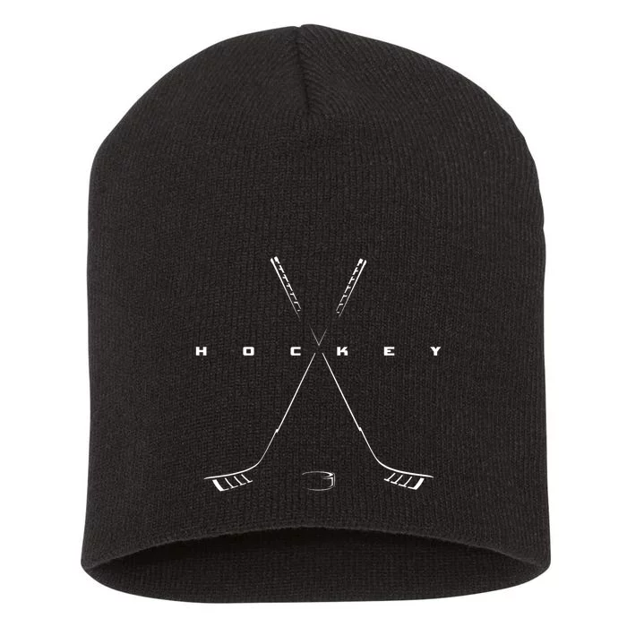 Hockey Apparel Play Hockey Gift Short Acrylic Beanie